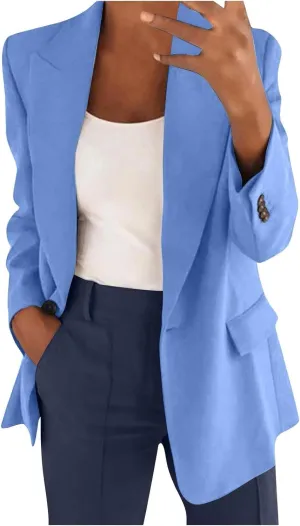 Blazers for Women Business Casual, Oversized Light Weight Long Jackets with Pockets