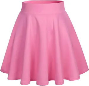 DRESSTELLS Women's Casual Skirt 2025, Stretchy High Waist Aline Mini Skater Skirts