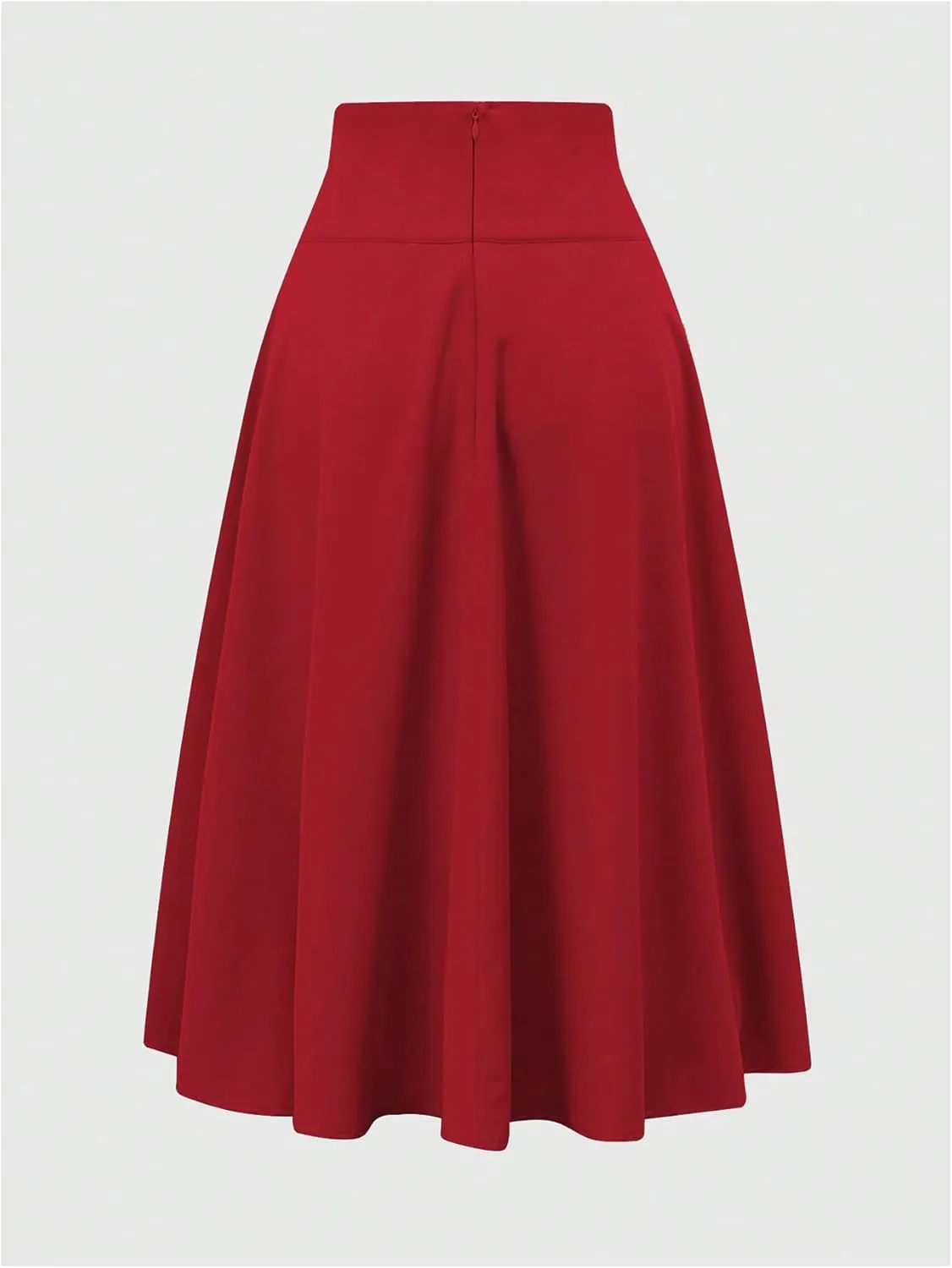 GORGLITTER Women's Bow High Waisted Pleated Midi Skirts Faldas Tie Belted A Line Flowy Skirts Dressy Casual 2025