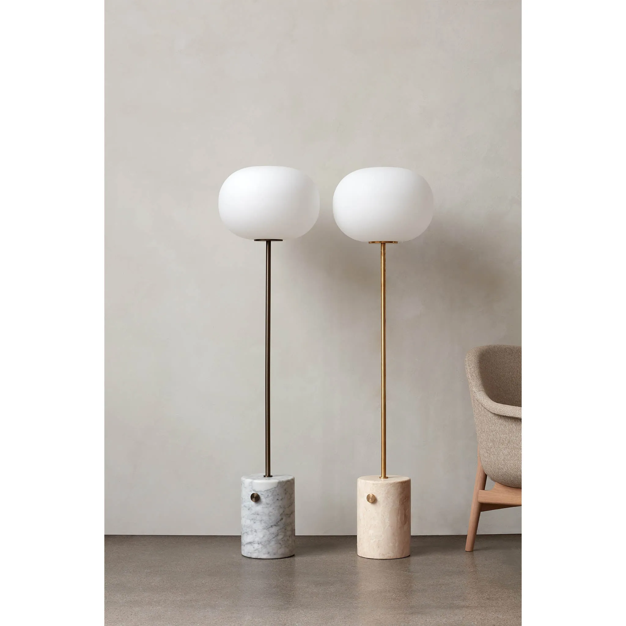 JWDA floor | travertine and brushed brass