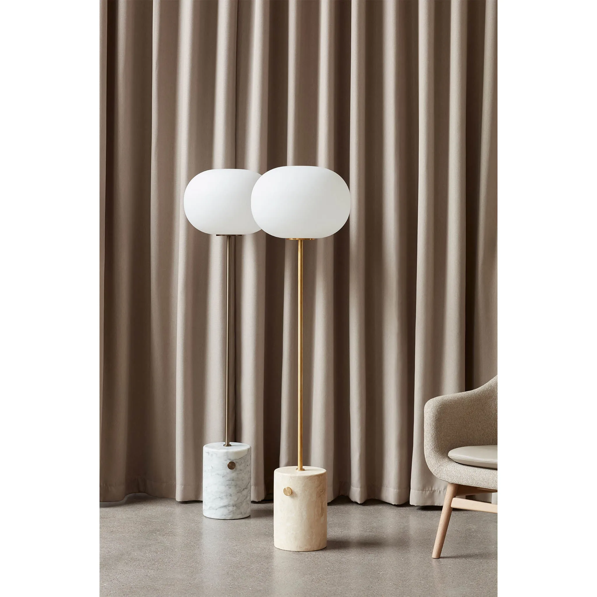 JWDA floor | travertine and brushed brass