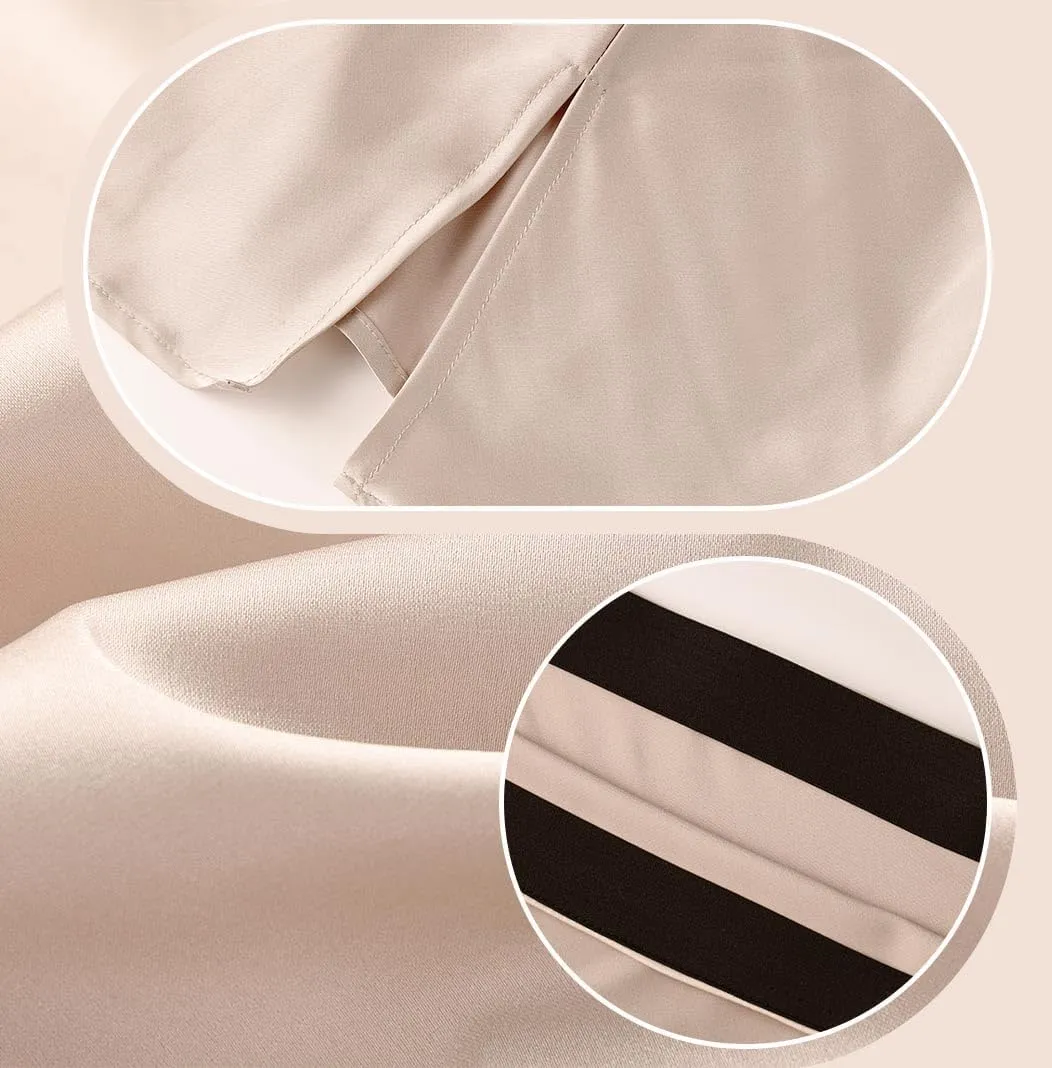 Mini Skirts for Women Satin Silk High Waist Elastic Split Slit Hem Bodycon Short Skirt
