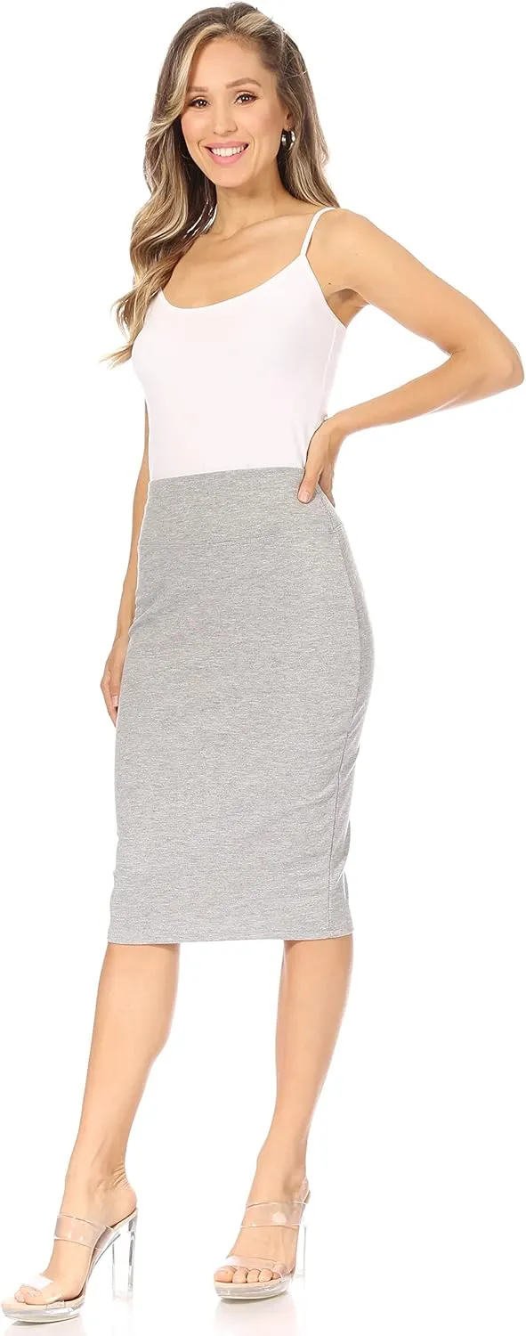 Reg and Plus Size Pencil Skirts for Women Below The Knee. Work,Weekends,Date Nights,Sexy Office Business Bodycon Skirts