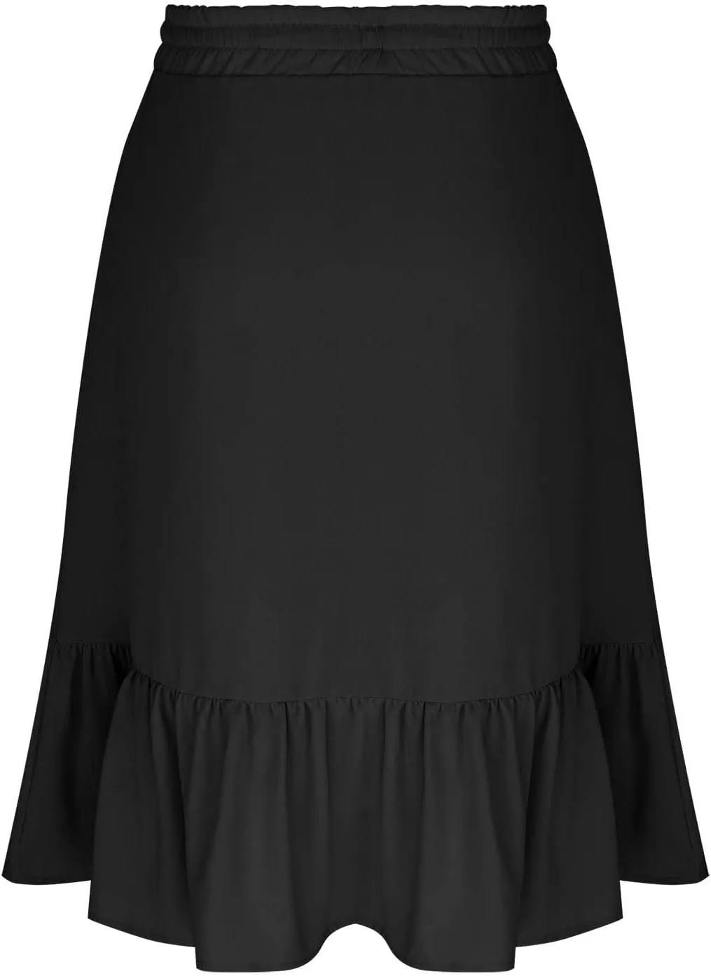 Summer Skirts for Women Trendy with Pockets Drawstring High Waisted Lightweight Casual Tiered Flowy A-Line Midi Skirt
