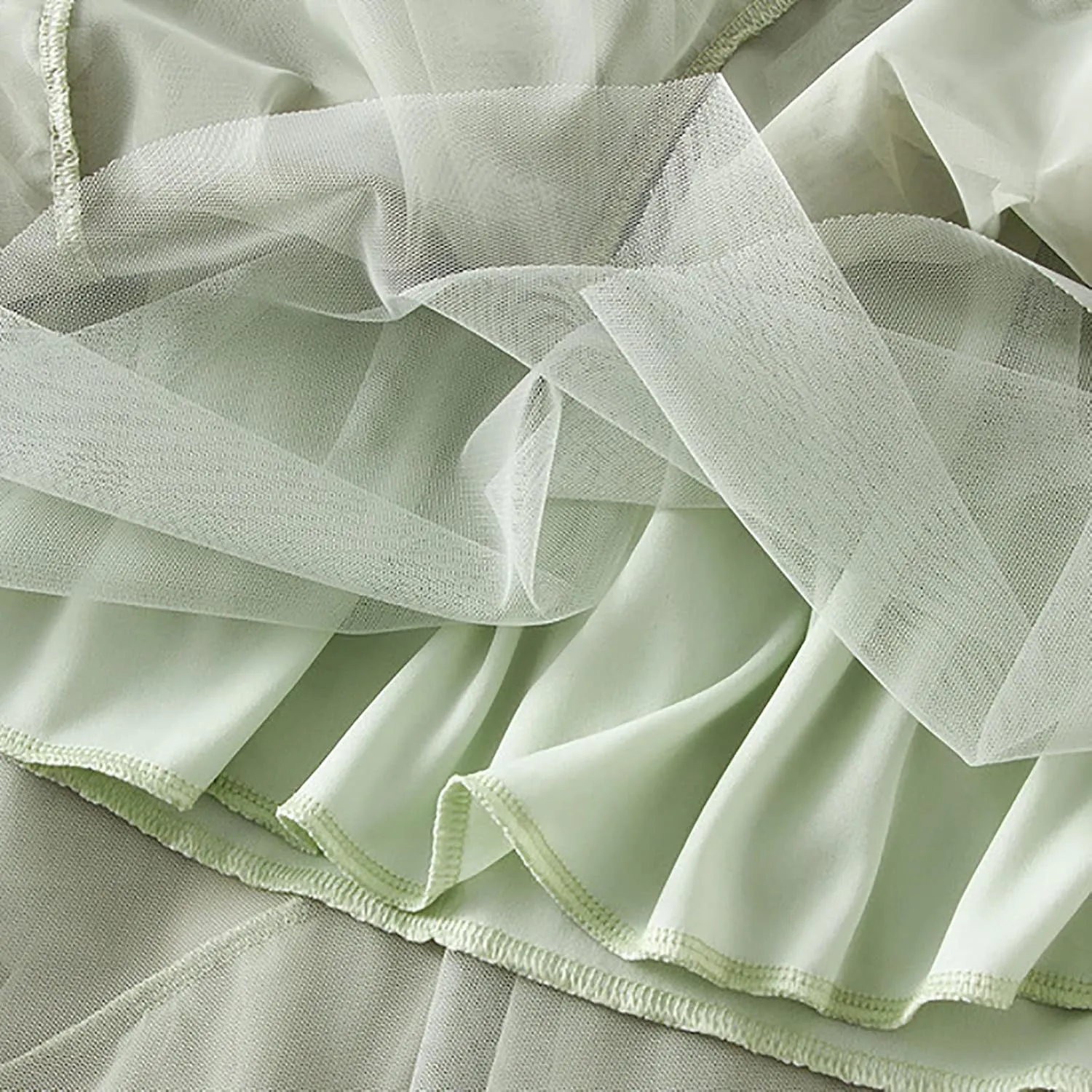 Tulle Skirts for Women 2025 High Elastic Waist Mesh Layered Long Fairy Skirt Tutu A-Line Midi Skirt for Ladies