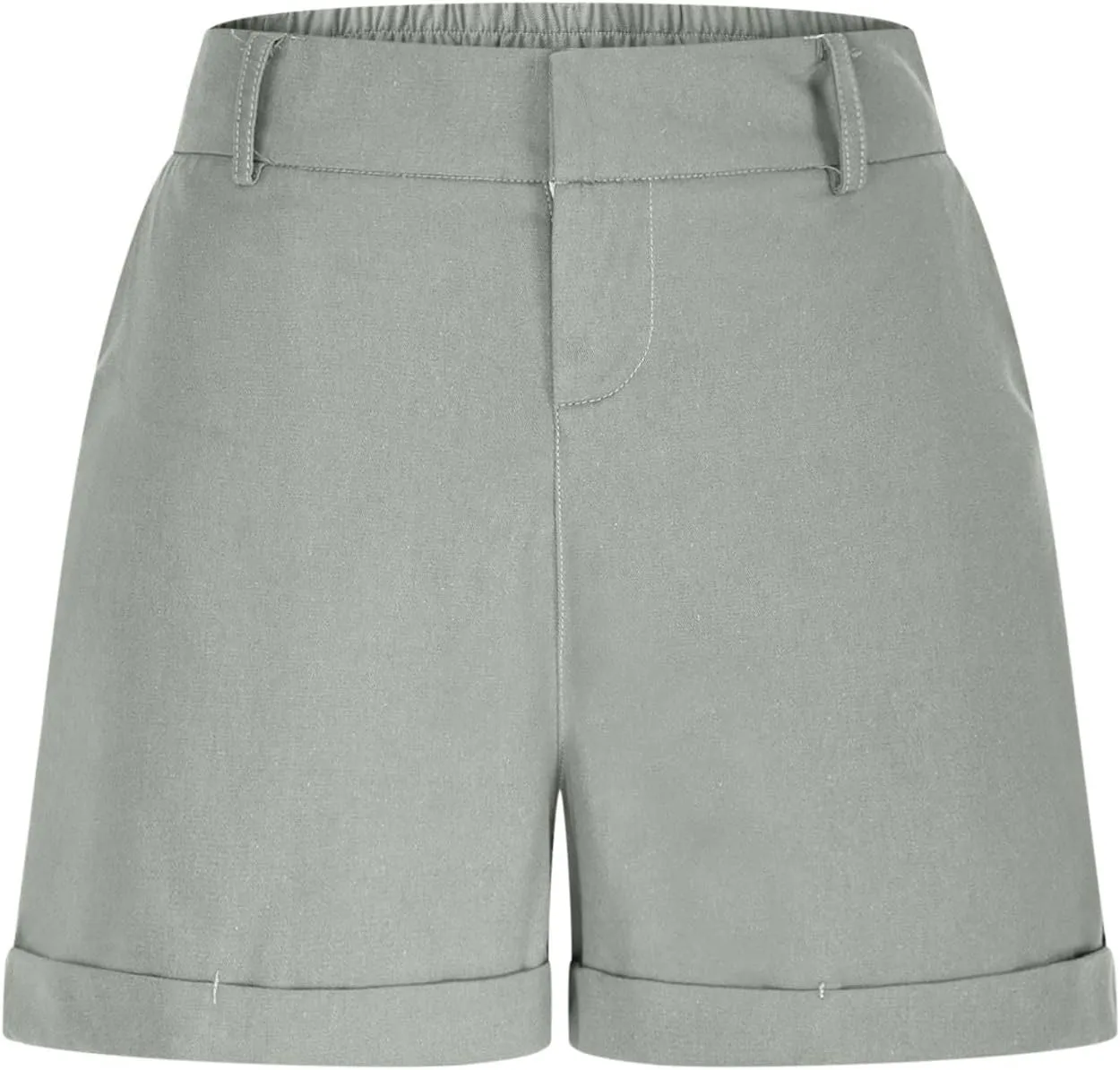 Women's Comfort Tailored Stretch Cotton Solid and Novelty Short Relaxed Fit Casual High Waist Pocketed Denim Shorts